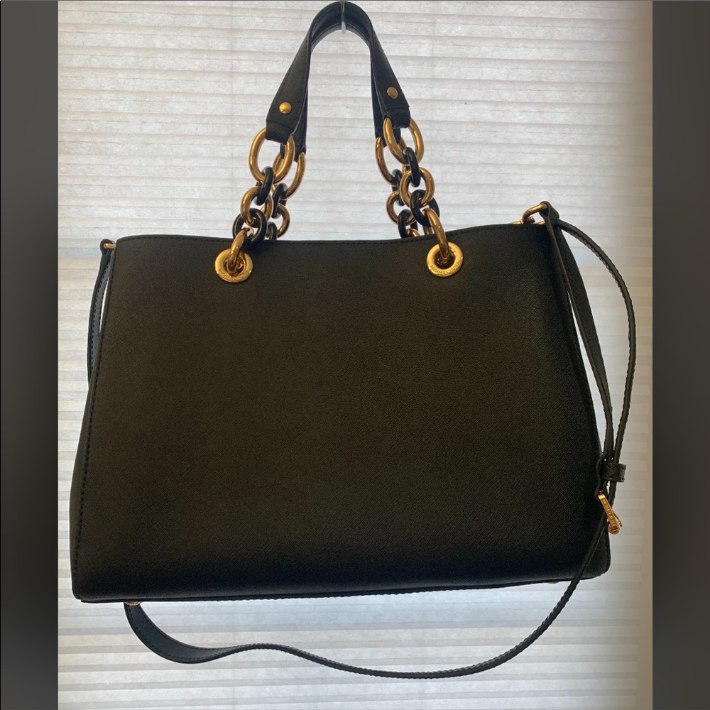 Michael Kors Black Saffiano Leather Handbag